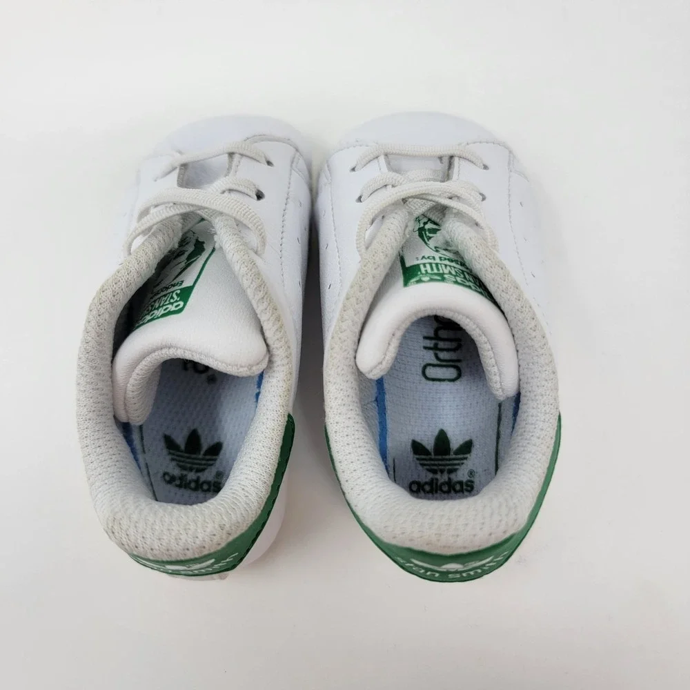 Adidas Stan Smith Infant Crib Shoes Sneakers - SZ 2K - White with Green